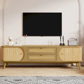 Meuble TV en rotin de style ferme moderne