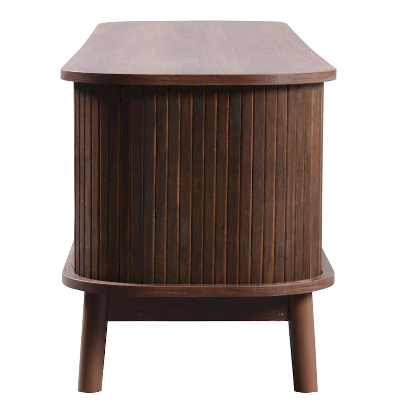 Meuble TV en rotin de style ferme moderne
