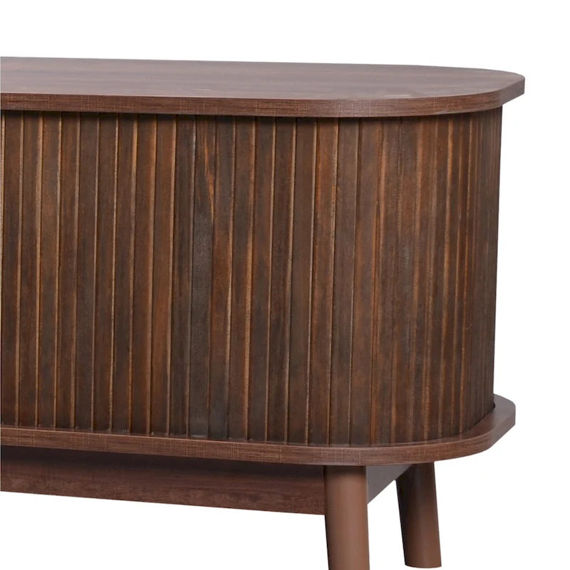 Meuble TV en rotin de style ferme moderne