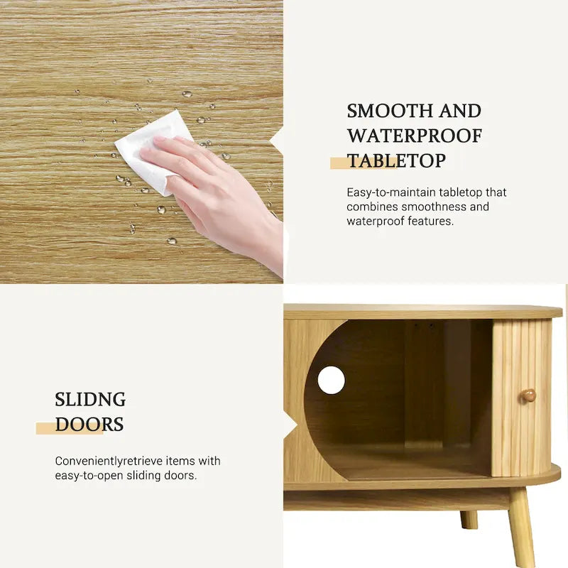 Meuble TV en rotin de style ferme moderne