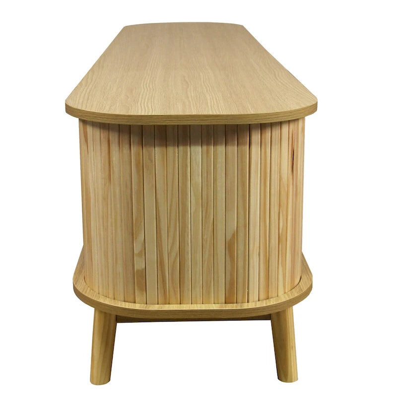 Meuble TV en rotin de style ferme moderne