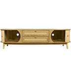 Meuble TV en rotin de style ferme moderne