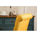 Lot de 2 chaises de salle à manger modernes avec dossier capitonné, assise rembourrée, pieds en bois massif pour salle à manger, salon, chambre à coucher