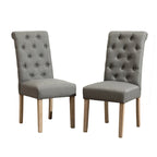 Lot de 2 chaises de salle à manger modernes avec dossier capitonné, assise rembourrée, pieds en bois massif pour salle à manger, salon, chambre à coucher
