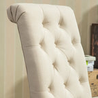 Lot de 2 chaises de salle à manger modernes avec dossier capitonné, assise rembourrée, pieds en bois massif pour salle à manger, salon, chambre à coucher