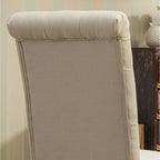 Lot de 2 chaises de salle à manger modernes avec dossier capitonné, assise rembourrée, pieds en bois massif pour salle à manger, salon, chambre à coucher
