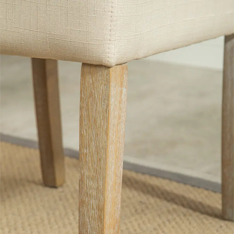 Lot de 2 chaises de salle à manger modernes avec dossier capitonné, assise rembourrée, pieds en bois massif pour salle à manger, salon, chambre à coucher