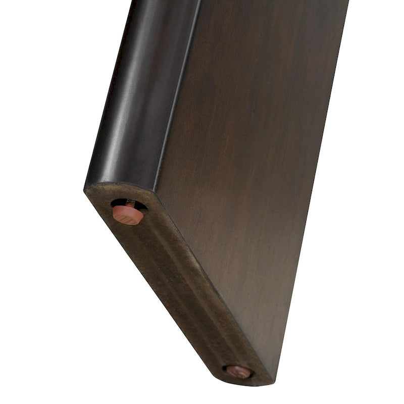 Console élégante et minimaliste avec bords arrondis et étagère robuste pour entrée
