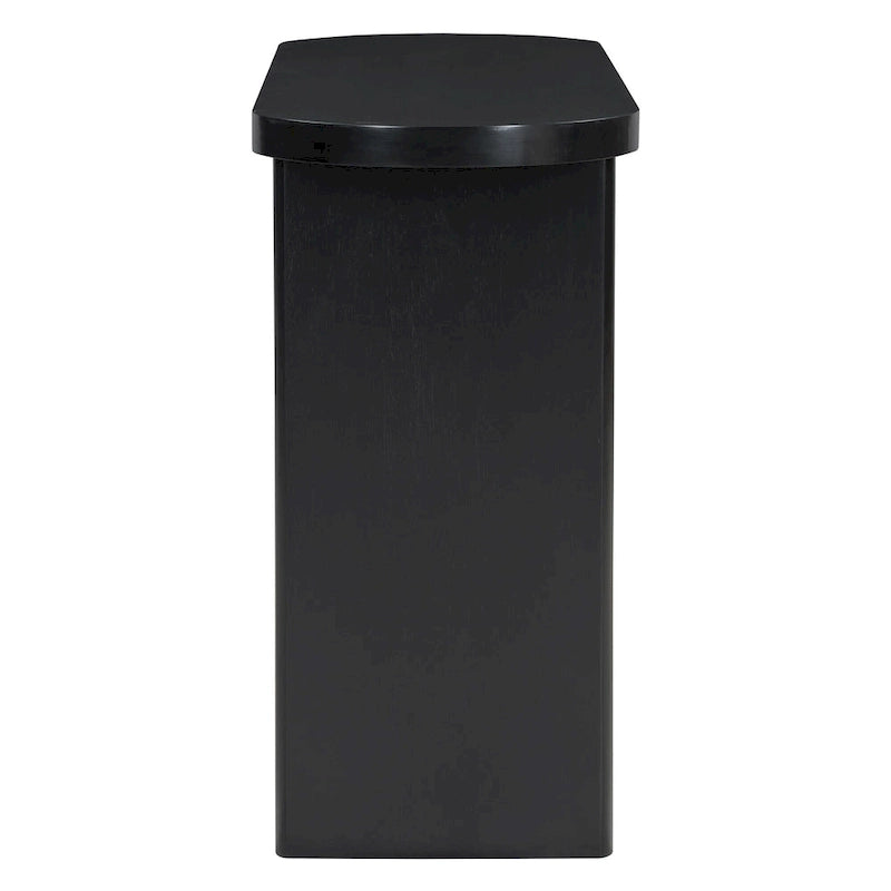 Console élégante et minimaliste avec bords arrondis et étagère robuste pour entrée