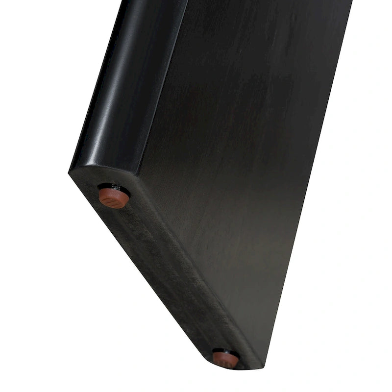 Console élégante et minimaliste avec bords arrondis et étagère robuste pour entrée