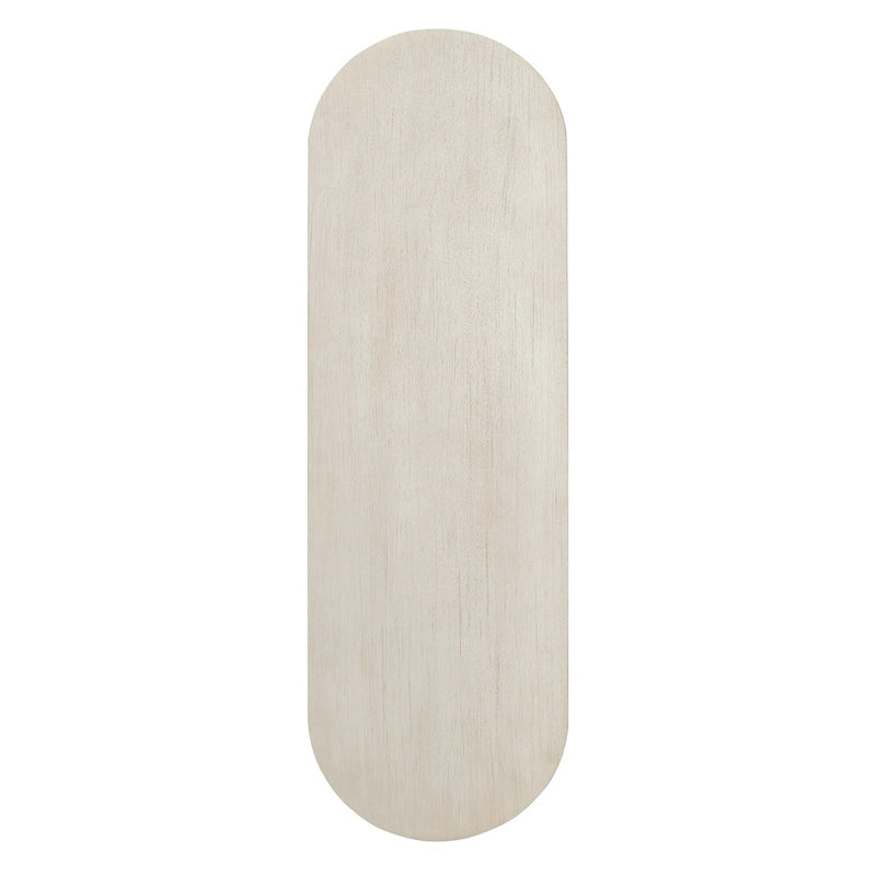 Console élégante et minimaliste avec bords arrondis et étagère robuste pour entrée