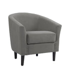 Lot de 2 fauteuils club modernes en lin style tonneau