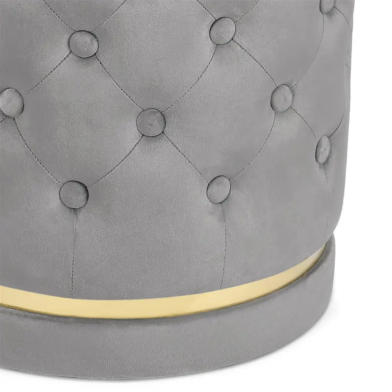 18,3 Boutons capitonnés Hauteur Rembourré Rond Ottoman
