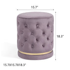18,3 Boutons capitonnés Hauteur Rembourré Rond Ottoman