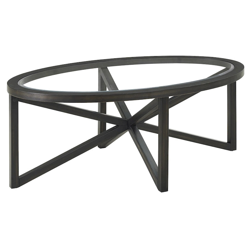 Table basse moderne et simple en verre, table basse en verre trempé
