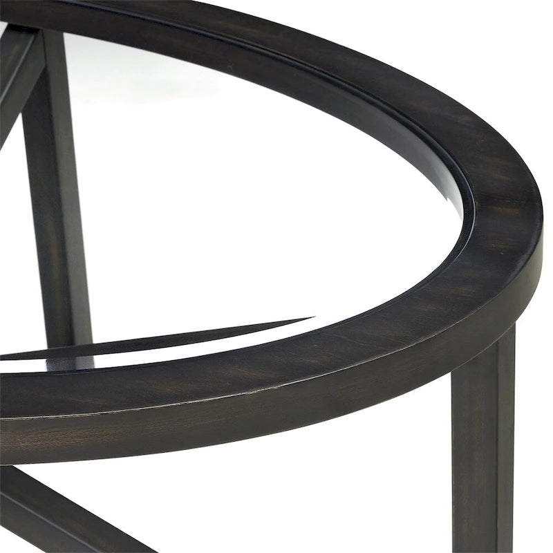 Table basse moderne et simple en verre, table basse en verre trempé