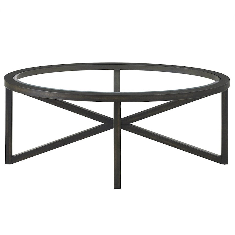 Table basse moderne et simple en verre, table basse en verre trempé