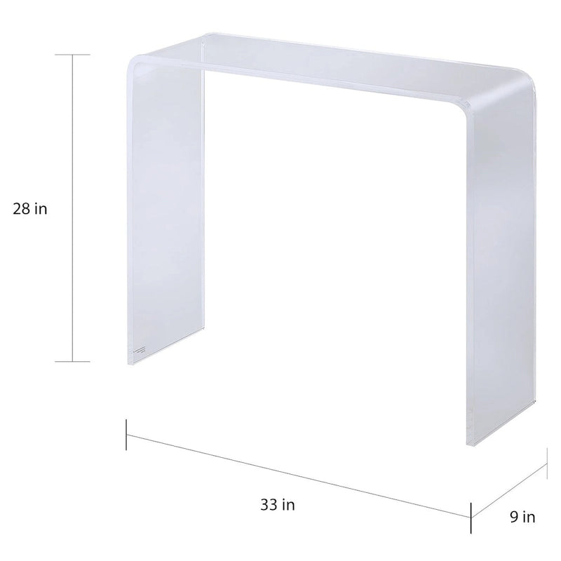 Console transparente en acrylique Lucite