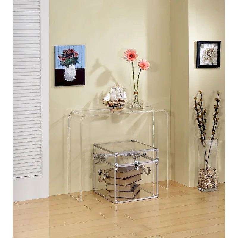 Console transparente en acrylique Lucite
