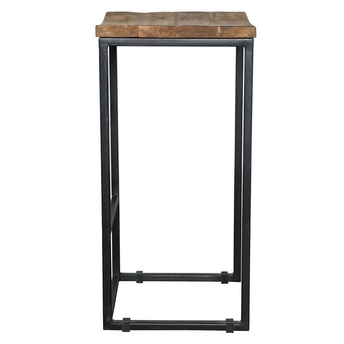 Tabouret sans dossier en bois et fer