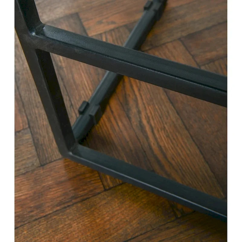 Tabouret sans dossier en bois et fer