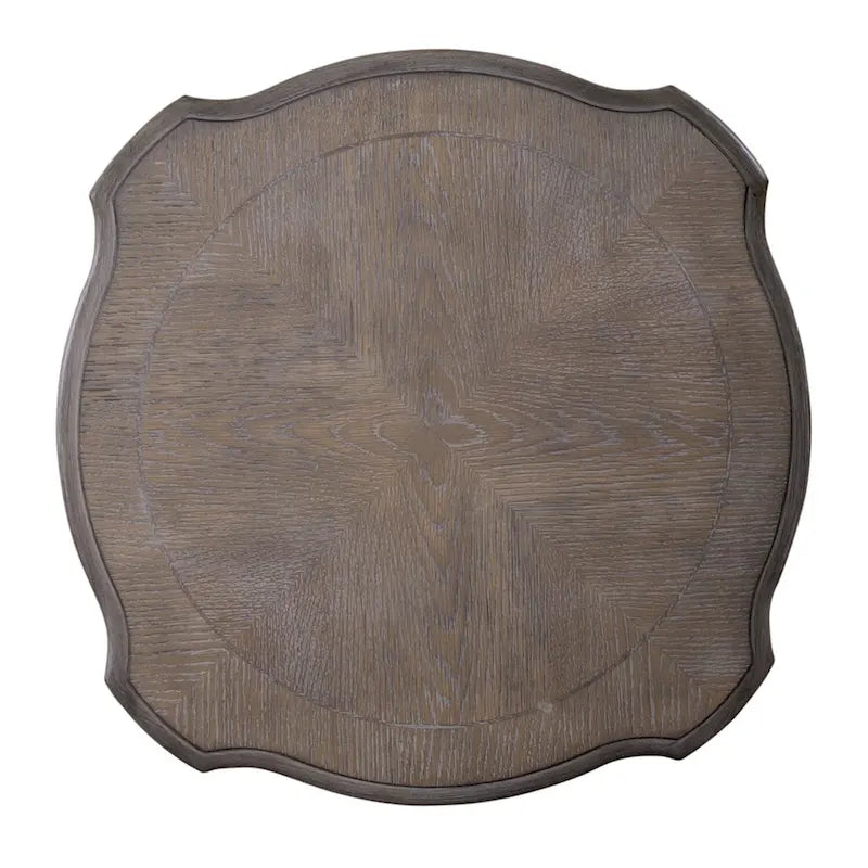 Table d'appoint ronde blanc antique