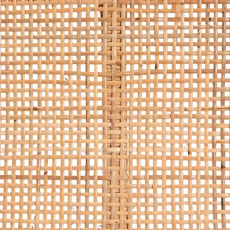 Banc d'appoint moderne bohème en rotin naturel et bois d'acajou