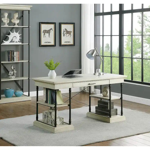 Bureau d'ordinateur en bois à 1 tiroir 59