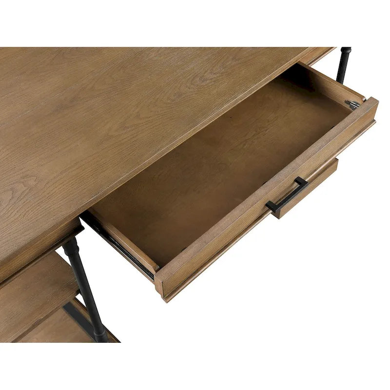 Bureau d'ordinateur en bois à 1 tiroir 59