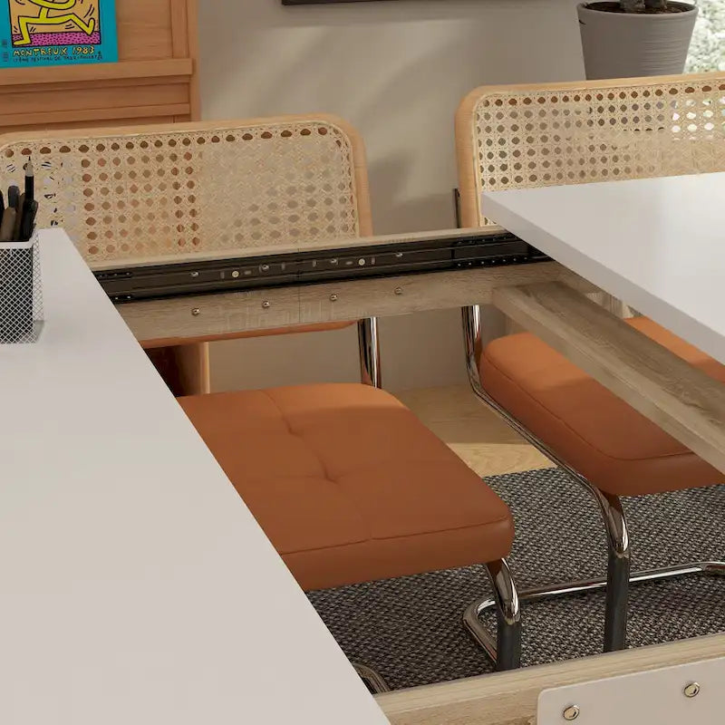 Table à manger moderne 4-6 personnes Table de salle à manger de cuisine extensible