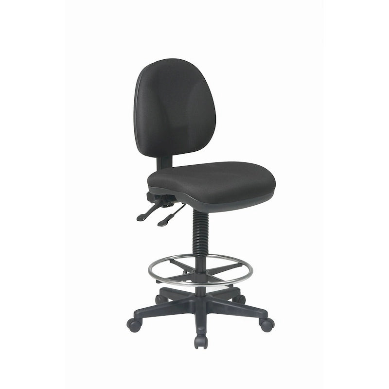 Chaise de dessin ergonomique avec roulettes doubles pour tapis