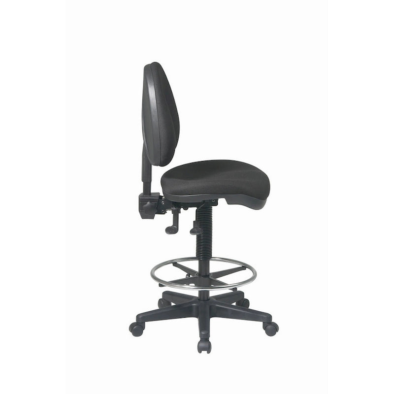 Chaise de dessin ergonomique avec roulettes doubles pour tapis