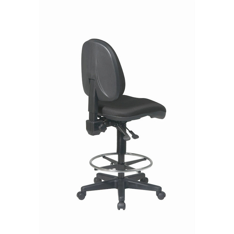 Chaise de dessin ergonomique avec roulettes doubles pour tapis