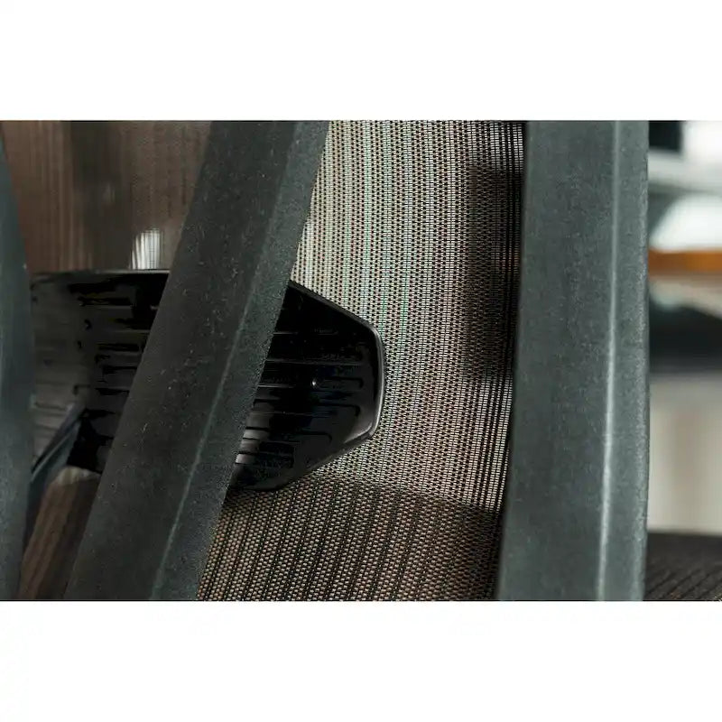 Fauteuil de bureau ergonomique marron en maille entièrement maillée, réglable en hauteur, avec accoudoirs et appuie-tête, hauteur maximale de 52 pouces