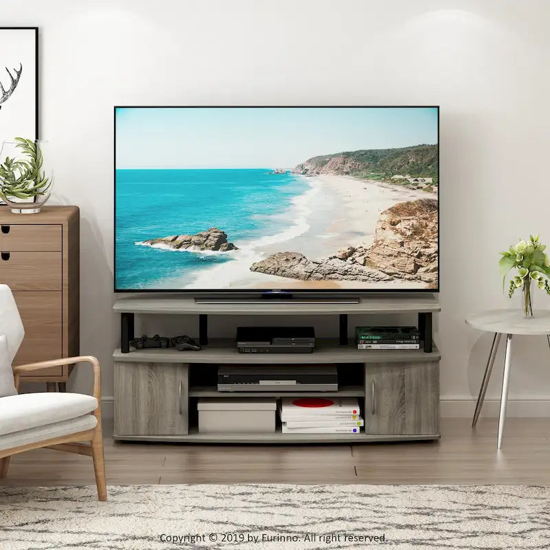 Grand meuble TV pouvant accueillir un téléviseur de 55 pouces
