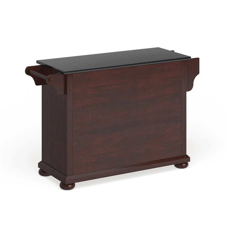 Îlot de cuisine/Chariot de cuisine pleine grandeur avec dessus en granit – 51,5 L x 18 P x 34 H