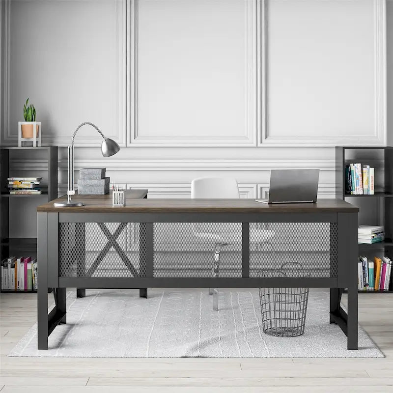 Bureau d'angle avec plateau relevable