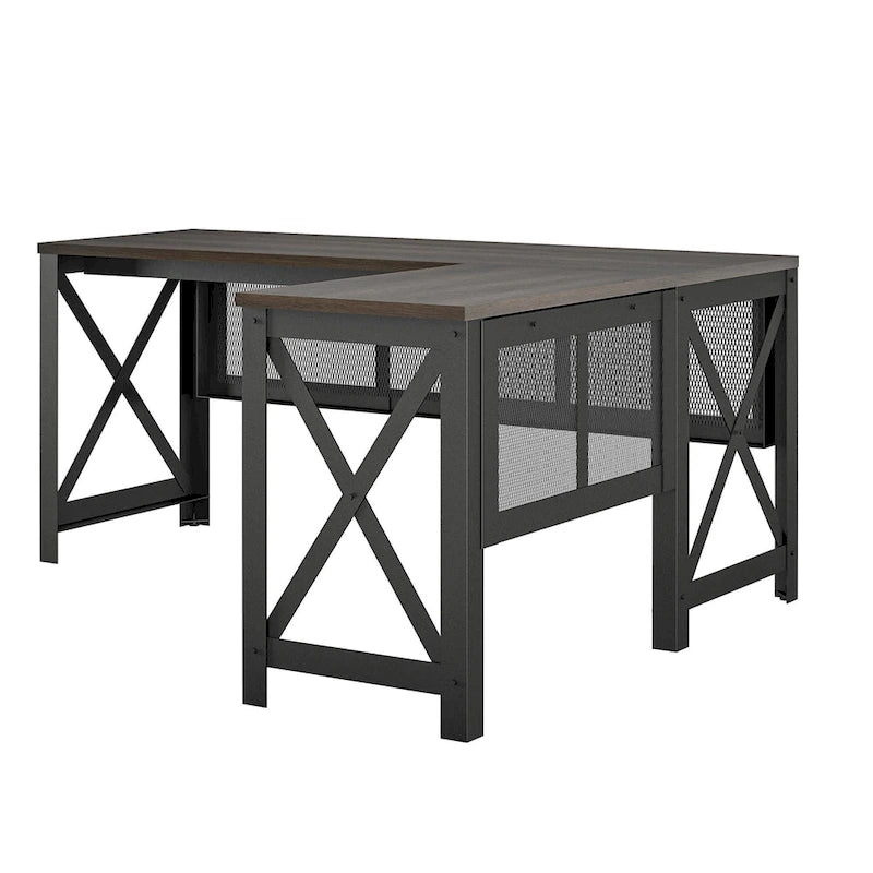 Bureau d'angle avec plateau relevable