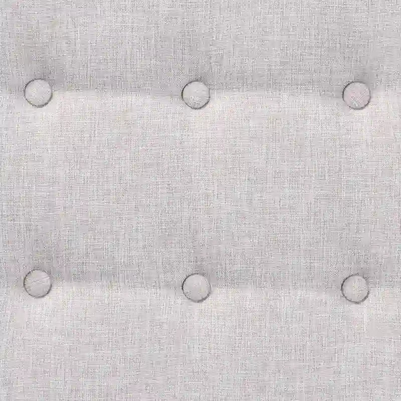 Repose-pieds ottoman en tissu gris foncé et bois finition noyer