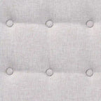 Repose-pieds ottoman en tissu gris foncé et bois finition noyer