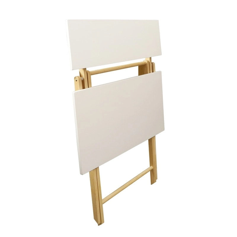 Bureau de travail pliable pour ordinateur portable en bois massif à 2 niveaux