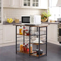 Étagère de rangement pour îlot de cuisine avec cadre en métal