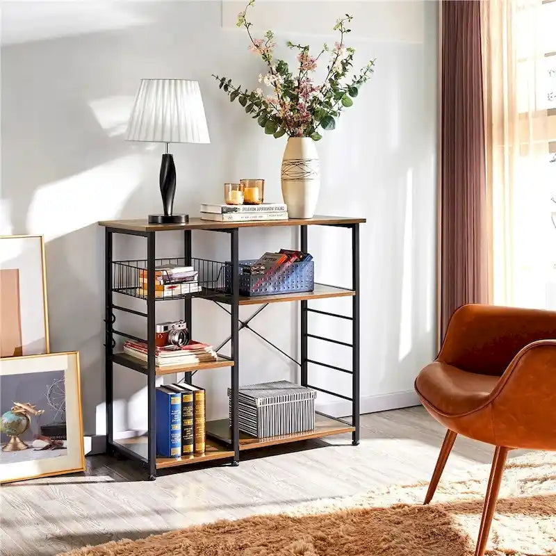Étagère de rangement pour îlot de cuisine avec cadre en métal
