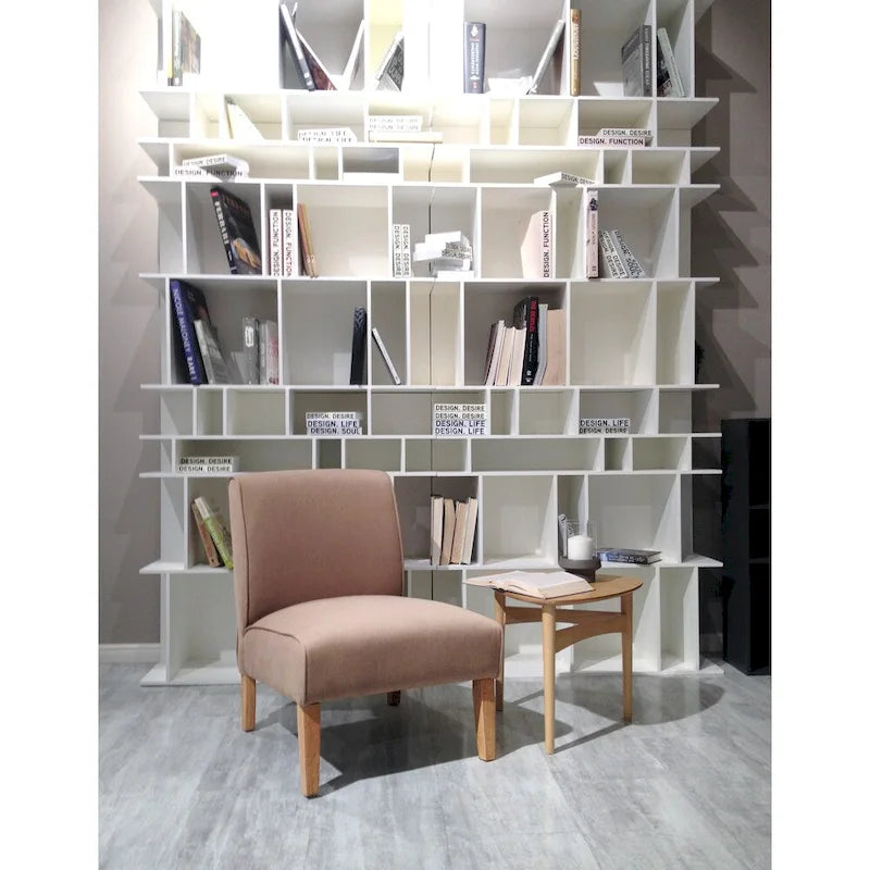 Fauteuil 75 cm en suède couleur sable
