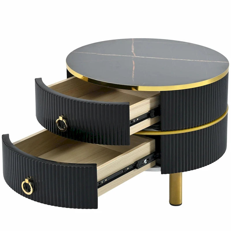 Ensemble de tables basses gigognes avec 2 tiroirs