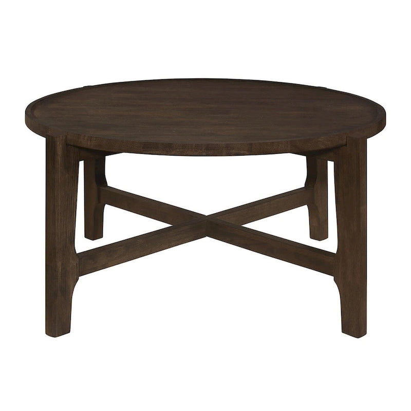 Table basse ronde Mavis marron foncé