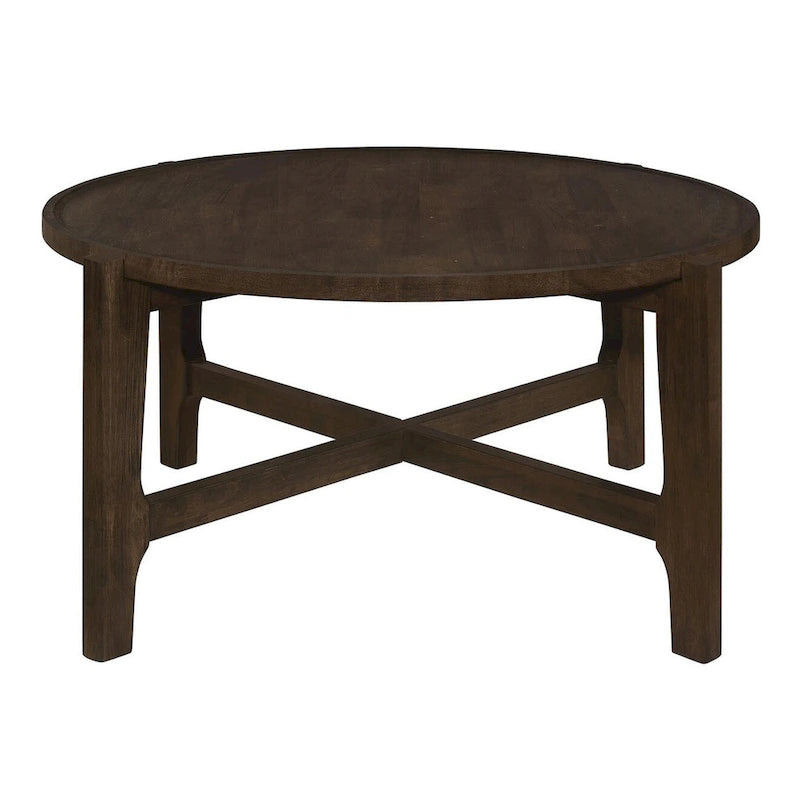 Table basse ronde Mavis marron foncé