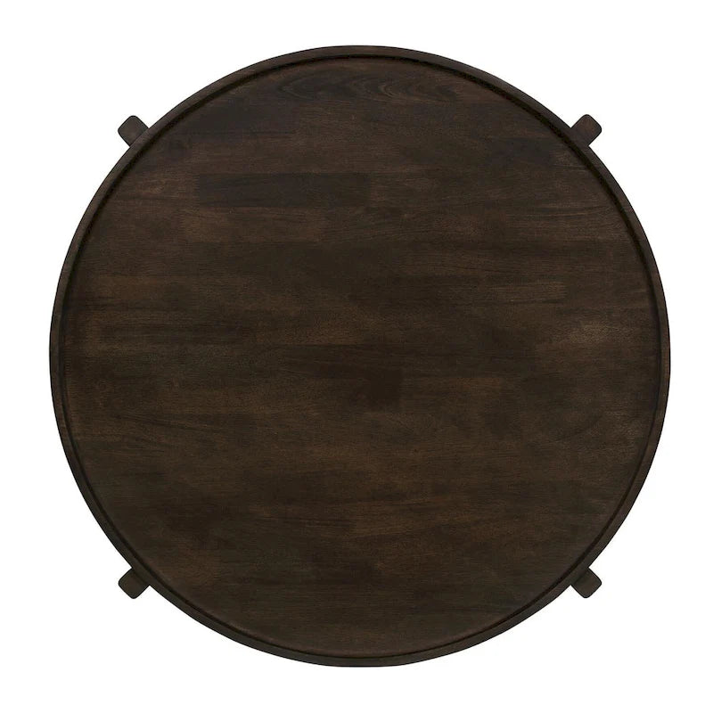 Table basse ronde Mavis marron foncé