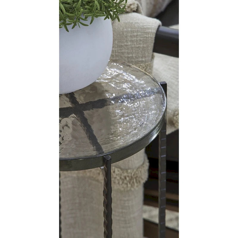 Table d'appoint claire/noire – 28L x 28P x 61H cm