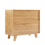 Commode tiroirs en bois massif, meuble de rangement, chêne blanc moderne